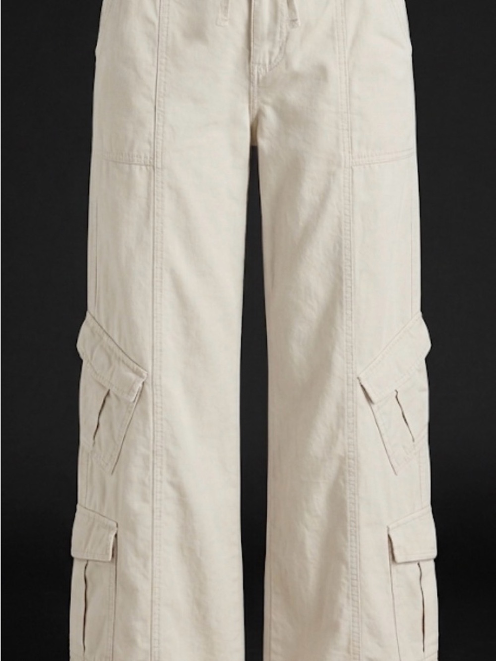 BDG Urban Outfitters Y2K Cargo Pants Beige M Wide Leg Barrel Leg
